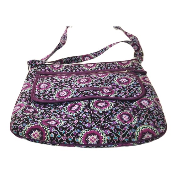 Vera Bradley Zip Hipster Crossbody Bag Lilac Medallion Purple Floral Lightweight - Picture 8 of 16